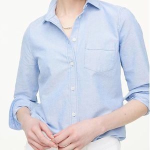 J. Crew Factory Button-up oxford shirt in signature fit Light Blue Sz Large